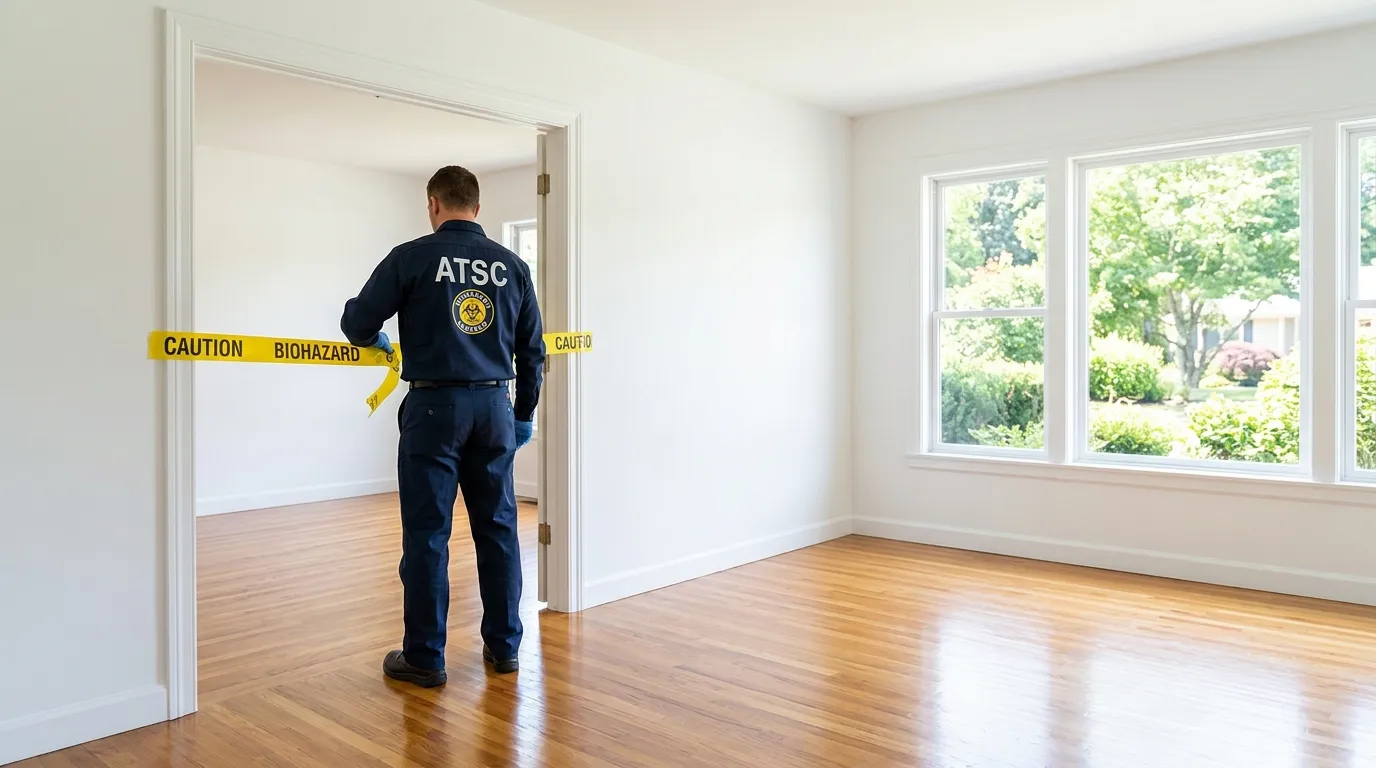 Certified biohazard cleanup crew performing Decomposition Cleanup in South Highpoint